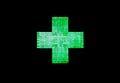 Cross of light of a pharmacy Royalty Free Stock Photo