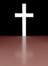 Cross with light shafts Royalty Free Stock Photo