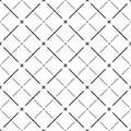 Cross lined seamless minimalistic pattern, vector minimal crossed lines background.