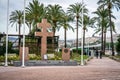 Cross of Lorraine on square of 8 May 1945 on Cannes Croisette France