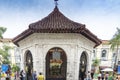 The Cross Of Magellan Pavillion,housing the cruxifix planted by members of the Spanish Expedition to the Philippines,in the 16th Royalty Free Stock Photo