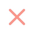 Cross mark flat color ui icon Royalty Free Stock Photo