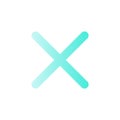 Cross mark flat gradient color ui icon Royalty Free Stock Photo