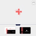 cross Medical pharmacy creative logo design template.vector illustrator, get free business card design template