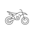 Cross motorcycle line outline icon