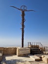 Cross on Mount Nebo in Jordan Royalty Free Stock Photo