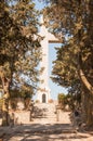 Rhodes, Greece - August 08, 2018: Mount Filerimos on the island of Rodos, Greece