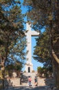 Rhodes, Greece - August 08, 2018: Mount Filerimos on the island of Rodos, Greece