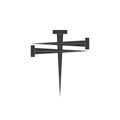 Cross of nail. Cross icon and nail icons. Nail symbol. Vector Royalty Free Stock Photo