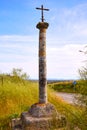 Cross near Merida at the Via de la Plata way Royalty Free Stock Photo