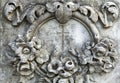 Cross on the old gravestone Royalty Free Stock Photo