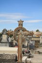 Cross ornament on a grave Royalty Free Stock Photo