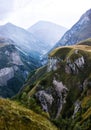 Cross pass mountain landscape with a river