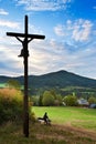 Cross peak - Krizovy vrch, Rynartice, Jetrichovice region, Czech Switzerland, Czech republic Royalty Free Stock Photo