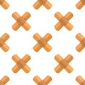 Cross Plasters Flat Icon Seamless Pattern