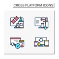 Cross platform color icons set