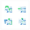 Cross platform flat icons set Royalty Free Stock Photo