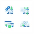 Cross platform flat icons set Royalty Free Stock Photo