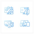 Cross platform gradient icons set Royalty Free Stock Photo