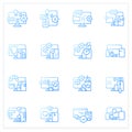 Cross platform gradient icons set Royalty Free Stock Photo