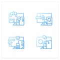 Cross platform gradient icons set Royalty Free Stock Photo