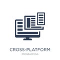 Cross-platform icon. Trendy flat vector Cross-platform icon on w Royalty Free Stock Photo