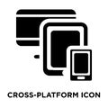Cross-platform icon vector isolated on white background, logo co Royalty Free Stock Photo
