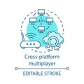 Cross platform multiplayer concept icon