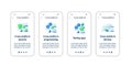 Cross platform onboarding mobile app screens Royalty Free Stock Photo