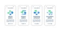 Cross platform onboarding mobile app screens Royalty Free Stock Photo