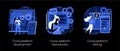 Cross-platform operating system abstract concept vector illustrations. Royalty Free Stock Photo