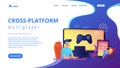 Cross-platform play concept landing page.