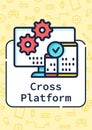 Cross platform programming brochure Royalty Free Stock Photo