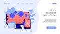 Cross-platform programming concept landing page.