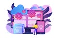 Cross-platform programming concept vector illustration