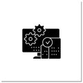 Cross platform programming glyph icon Royalty Free Stock Photo