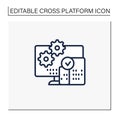 Cross platform programming line icon Royalty Free Stock Photo