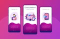 Cross-platform software app interface template. Royalty Free Stock Photo