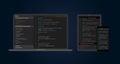 Cross platform software development and coding Royalty Free Stock Photo