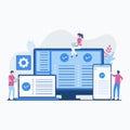 Cross platform software illustration concept