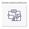 Cross platform software line icon Royalty Free Stock Photo
