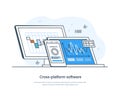 Cross platform software operating system and web development Royalty Free Stock Photo