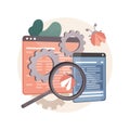 Cross-platform testing abstract concept vector illustration.