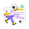 Cross-platform testing abstract concept vector illustration