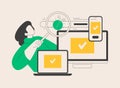 Cross-platform testing abstract concept vector illustration.