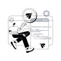 Cross-platform testing abstract concept vector illustration.