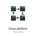 Cross-platform vector icon on white background. Flat vector cross-platform icon symbol sign from modern programming collection for