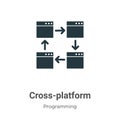 Cross-platform vector icon on white background. Flat vector cross-platform icon symbol sign from modern programming collection for