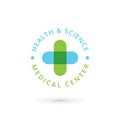 Cross plus medical logo icon design template elements