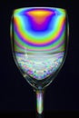 Cross Polarisation Wine Glass Royalty Free Stock Photo